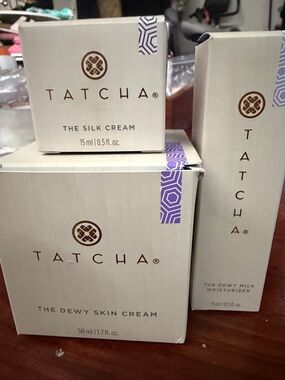 New Sealed In Box Tatcha Dewy Skin Cream Set (Bundle) ORG $110